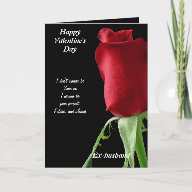 Ex-Mann-Valentinstag Feiertagskarte (Vorderseite)