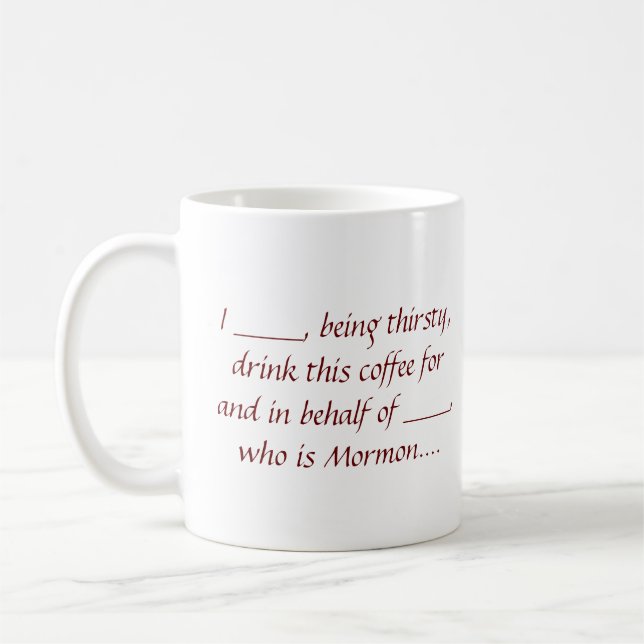 Ex-Mormon Proxy Kaffee Tasse - Braun (Links)