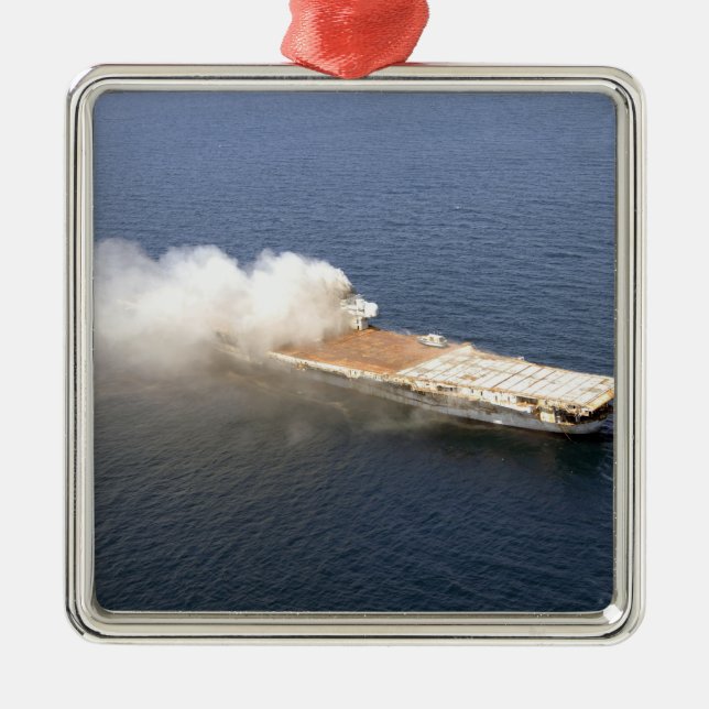 Ex-Oriskany, ein stillgelegtes Luftfahrzeug Silbernes Ornament (Vorne)