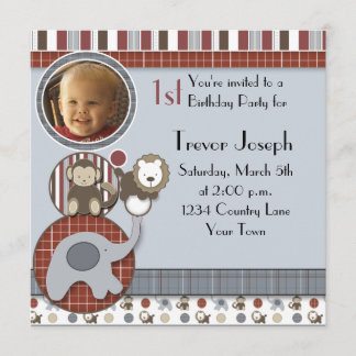 ex_trev_2, photo_1st_birthday_boy_invitation Co… Einladung