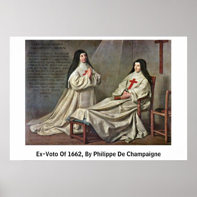 Ex-Voto von 1662, von Philippe de Champaigne Poster (Vorne)