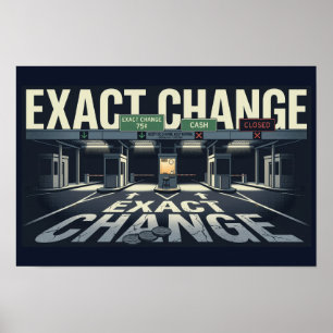 Exact Change Retro Night Drive 18x12 Poster Nach
