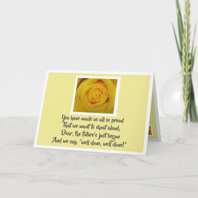 Examen Glückwünsche Karte (Vorderseite)