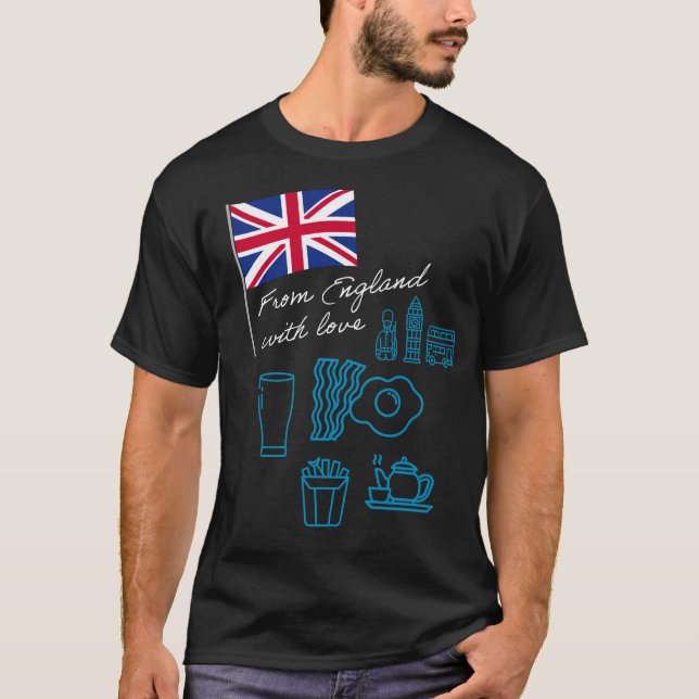 EXANGLIA (Blue + White) Basic T-Shirt (Vorderseite)