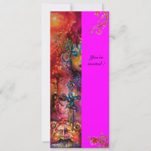 EXCALIBUR, hell rot, rosa violett Einladung