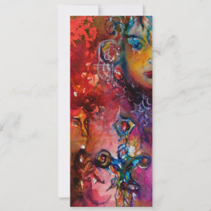 EXCALIBUR, hell rot, schwarz Einladung