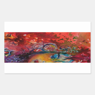 EXCALIBUR Lady of the Lake, Red Fantasy Rechteckiger Aufkleber