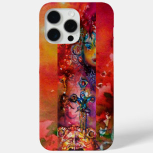 EXCALIBUR /QUEEN DER MAGIC SWORT Rot-Gelbe Fantasi iPhone 15 Pro Max Hülle