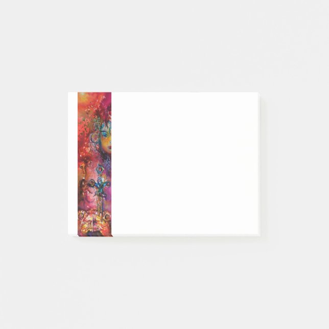 EXCALIBUR, rot, Lila schwarz Post-it Klebezettel (Vorderseite)