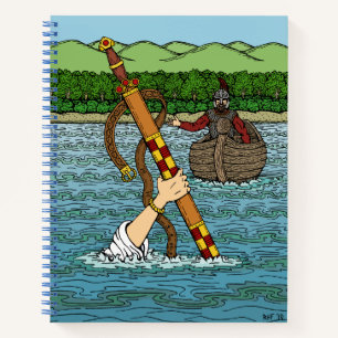 Excalibur und Arthur Notizbuch