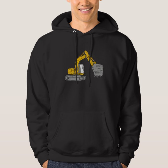 Excavator driver road construction wheel loader ex hoodie (Vorderseite)