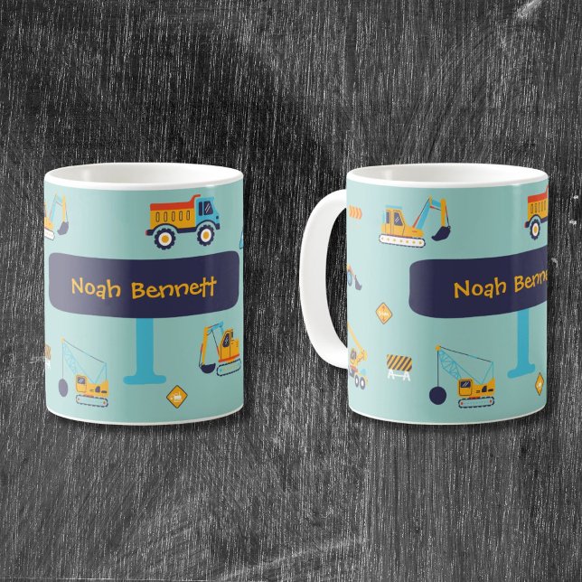 Excavator Name Mug for Toddler Boys (Excavator Name Mug for Toddler Boys
)