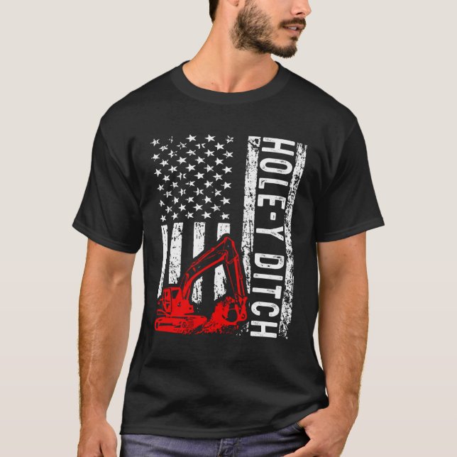 Excavator operator Hole y ditch T-Shirt (Vorderseite)