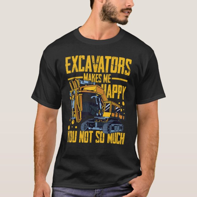 Excavator Operator Remote Control Digger Machine R T-Shirt (Vorderseite)