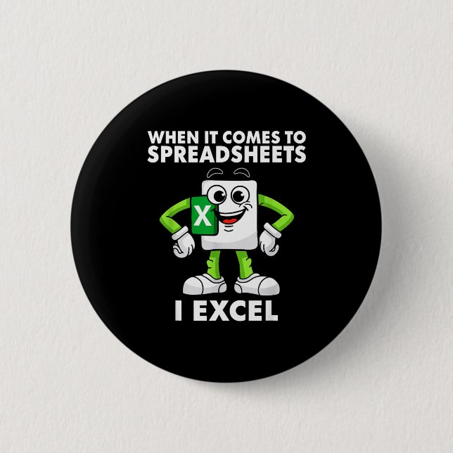 Excel Coworker Birthday Employee Farewell Goodbye  Button (Vorderseite)