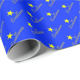 Excellence Star Congratulatory Wrapping Paper Geschenkpapier