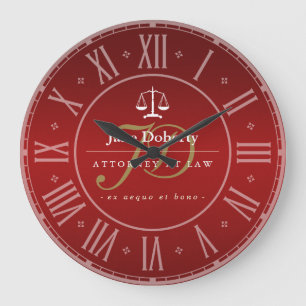 Excellent Times Personalizable Attorney At Law Große Wanduhr