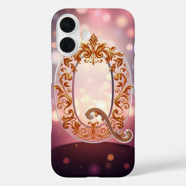 Excellent Transparent Letter Q  iPhone 16 Hülle (Rückseite)