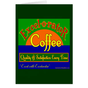 Excelorator Coffee Retro Label Blank Art Card