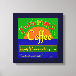 Excelorator Retro Kaffeekunst überzogene Canvas Leinwanddruck