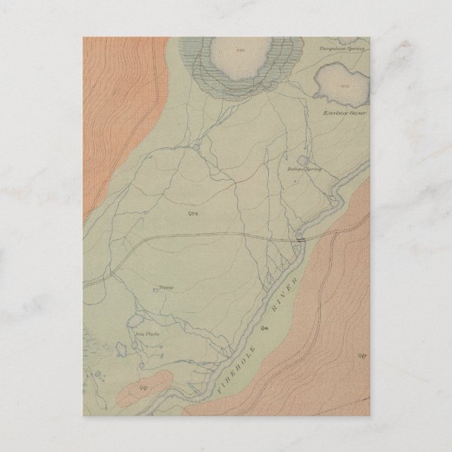Excelsior Geyser-Becken Postkarte (Vorderseite)