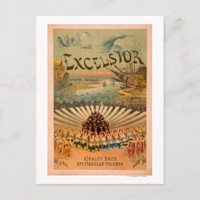 Excelsior Kiralfy Spektakuläres Triumphtheater Postkarte (Vorderseite)