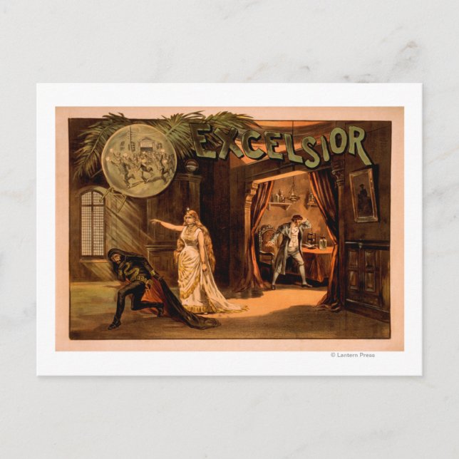 Excelsior Theatralspielposter #1 Postkarte (Vorderseite)