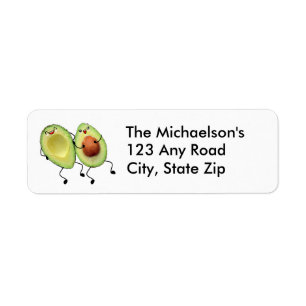 Excepté le Étiquette de adresse couple Avocado