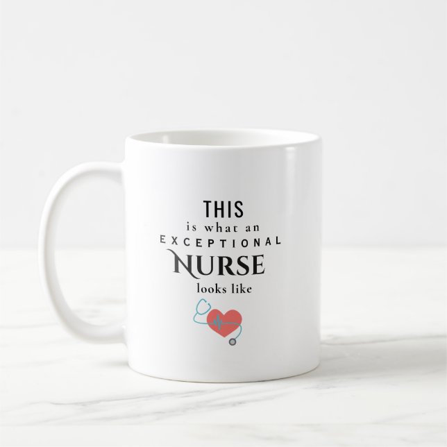 Exceptional Nurse Personalized Name Appreciation Kaffeetasse (Links)