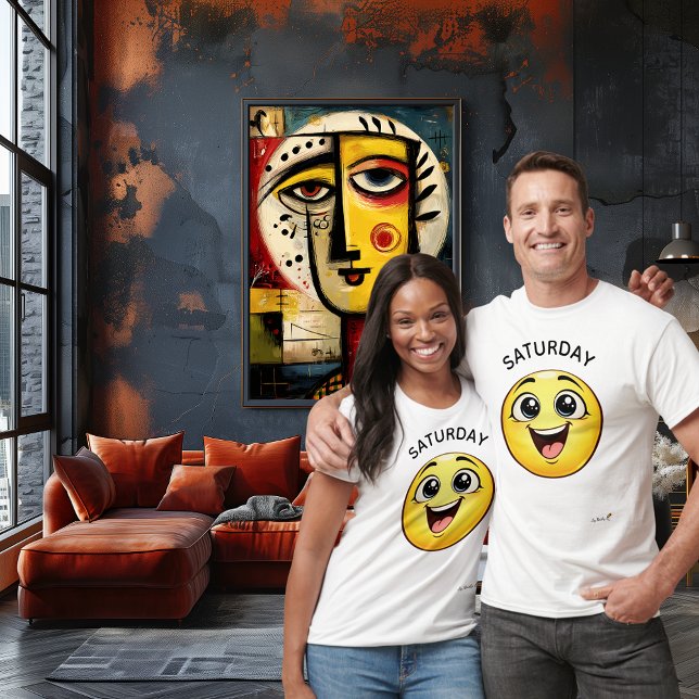 Excited Emoji | Saturday Mood Design T-Shirt (Von Creator hochgeladen)