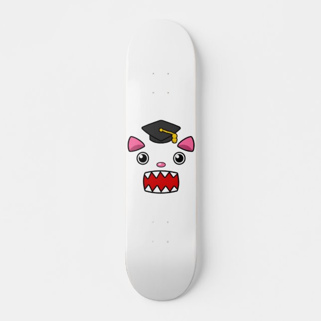 Excited Graduation Cat Skateboard (Vorne)
