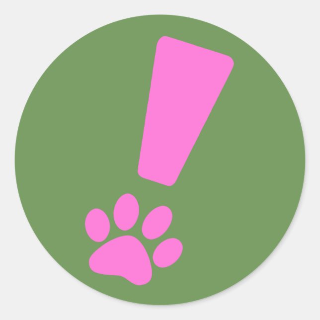 EXCLAMATION CT PAW ! stickers & autocollants ronds (Devant)
