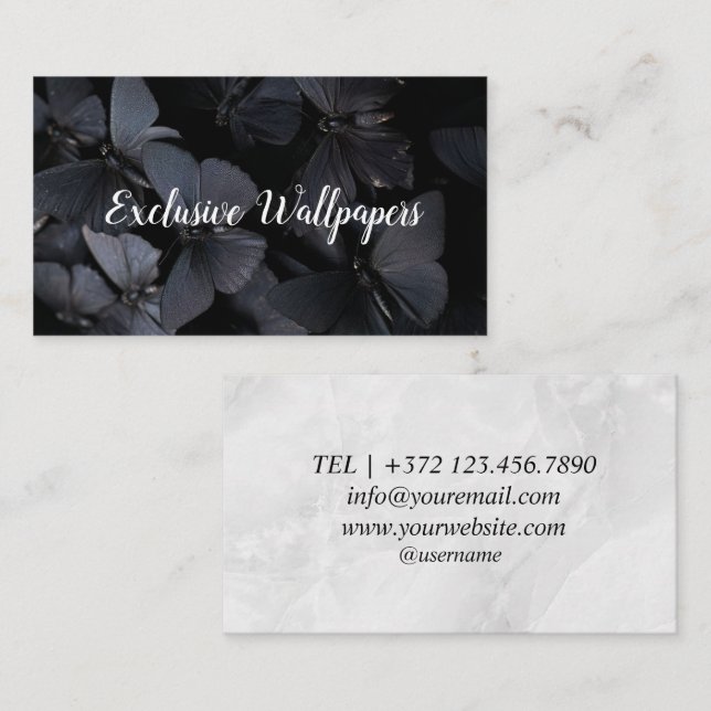 Exclusive Handmade Luxury Wallpapers Visitenkarte (Vorne/Hinten)