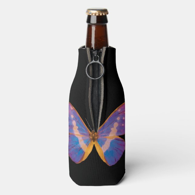 Excotic Butterfly Watercolor Flaschenkühler (Flasche Rückseite)