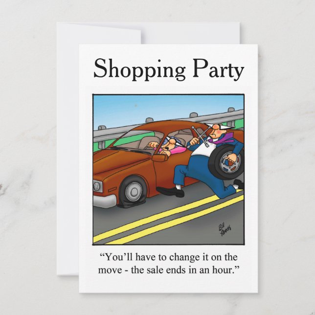 Excursions shopping amusantes Invitations (Devant)