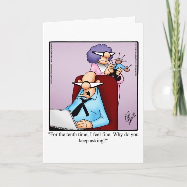 Excuses amusantes Carte de voeux Humour (Devant)