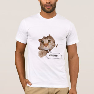  Excusez-Moi ? – T-Shirt Drôle Chat Papier Déchiré