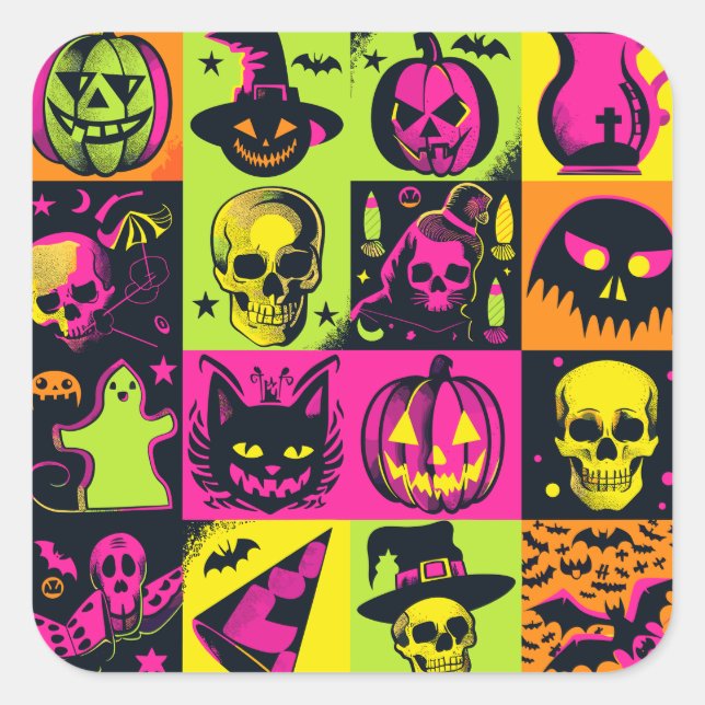 ExDesigner | Personalisierung | Halloween Quadratischer Aufkleber (Vorderseite)