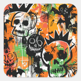 ExDesigner | Personalisierung | Halloween Quadratischer Aufkleber