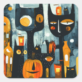 ExDesigner | Personalisierung | Halloween Quadratischer Aufkleber