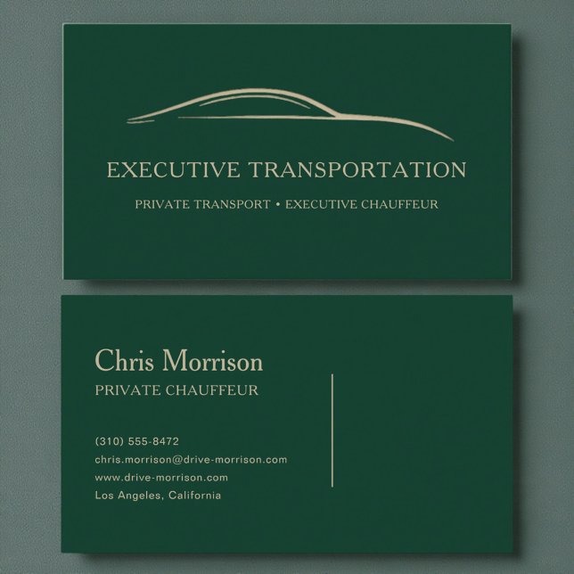 Executive-Chauffeur Modern Visitenkarte (Von Creator hochgeladen)