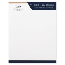 Executive Correspondence Logo Branding Modern Navy