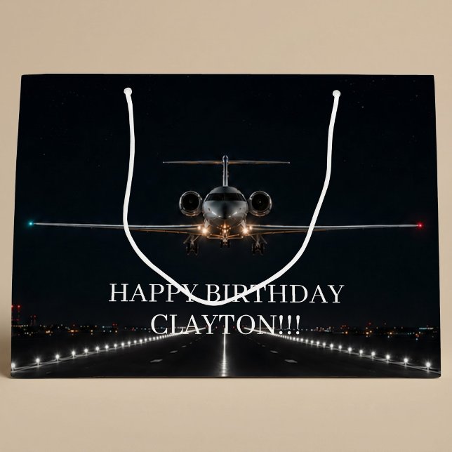 Executive-Luxus-Jet-Ankunft außerhalb der Geschäft Große Geschenktüte (Von Creator hochgeladen)