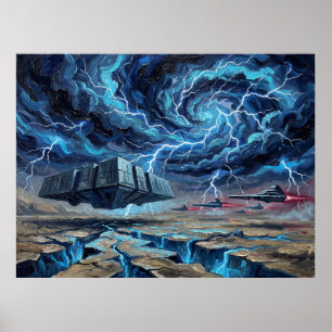 Exegol Sternennacht Sci-Fi-Landschaft Poster
