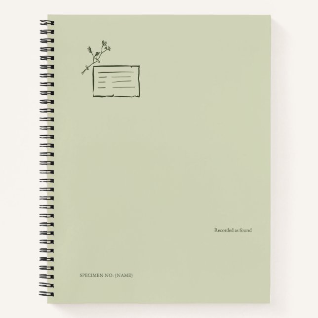 Exemplar - Botaniker Pause - Minimal Notizbuch (Vorderseite)