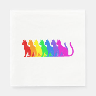Exemplar für Regenbogenkatzen Serviette