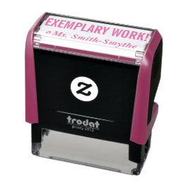 "EXEMPLARE ARBEIT!" Bestätigung Rubber-Briefmarke Permastempel