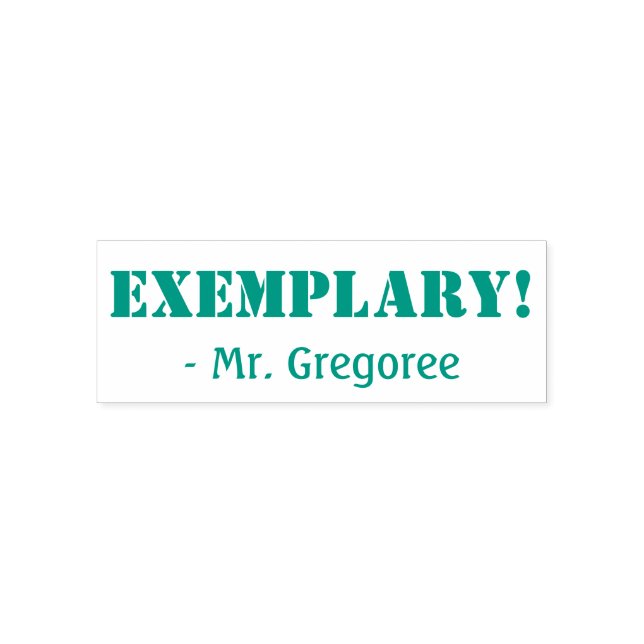 "EXEMPLÄRE!" Erzieherin Rubber Briefmarke Permastempel (Design)