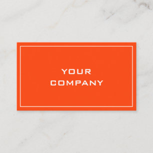 Exemple de carte de visite couleur orange Votre pr