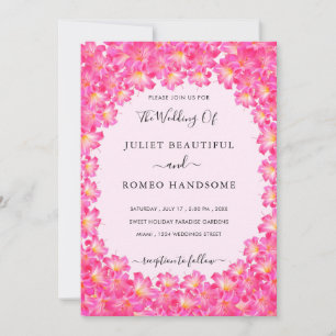 Exemple de Cartes d'Invitation de Mariage aux Fleu